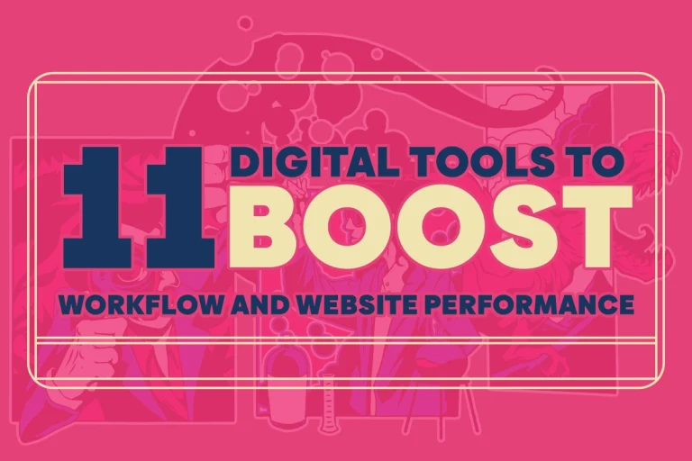 Graphic promoting digital tools for improving workflow