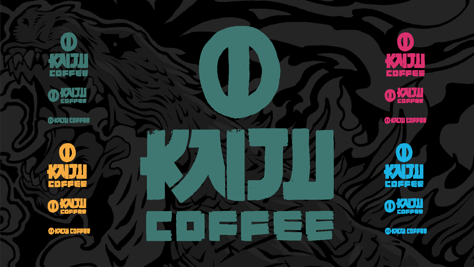 Kaiju Coffee Branding Logos