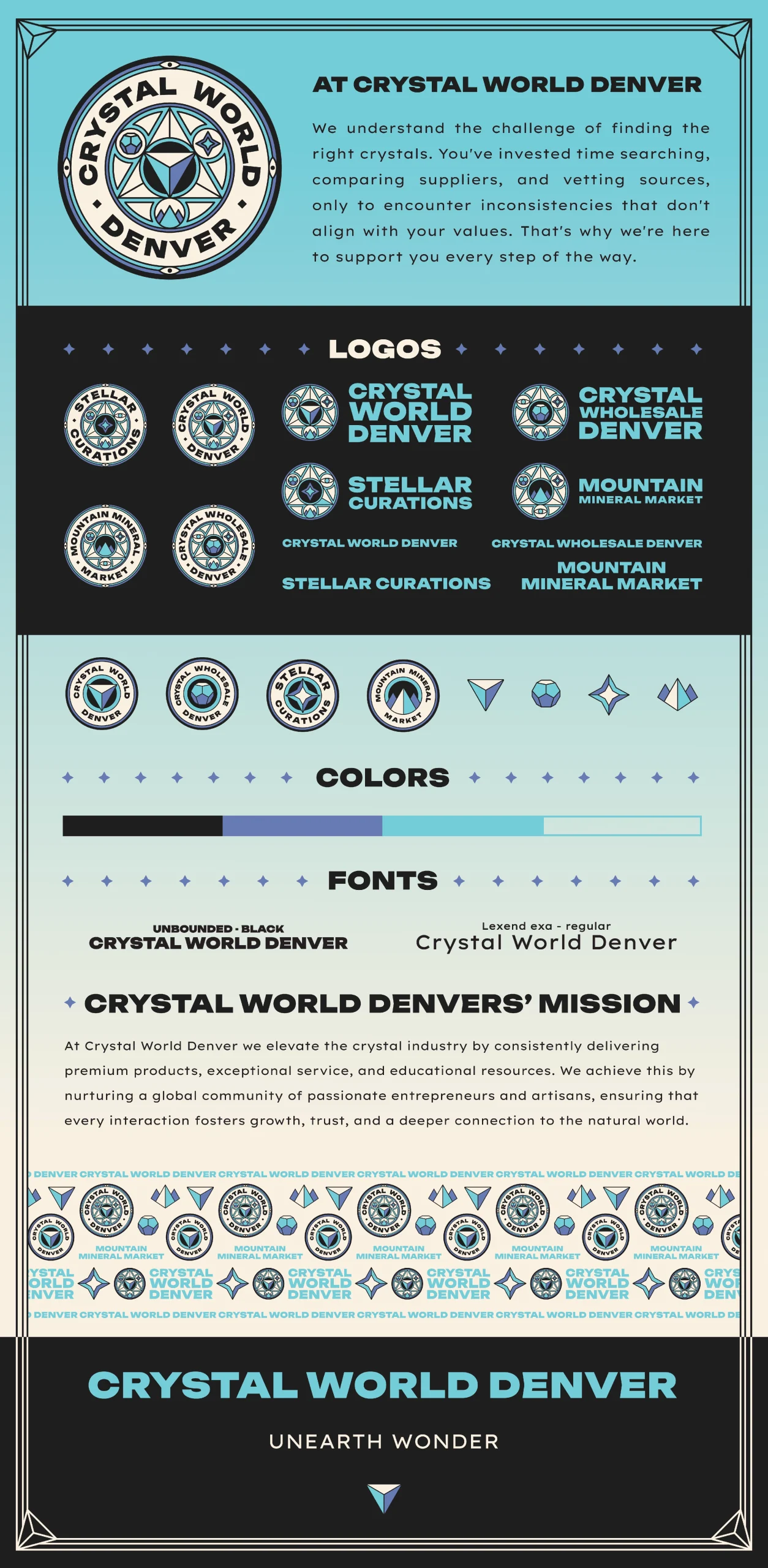 Crystal World Denver branding and mission statement.