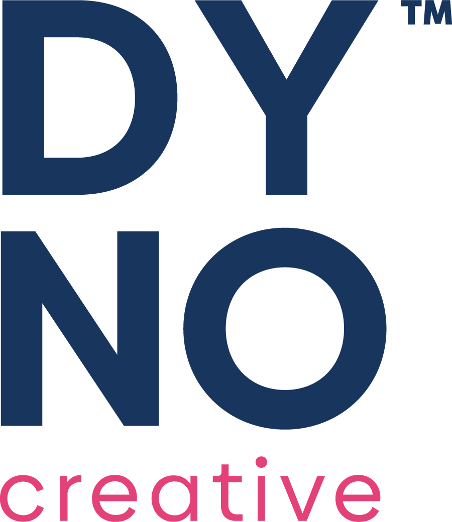 Dynamic No creative blue pink logo