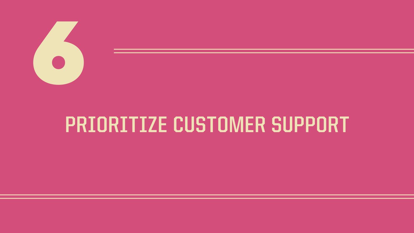 Graphic highlighting importance of customer support