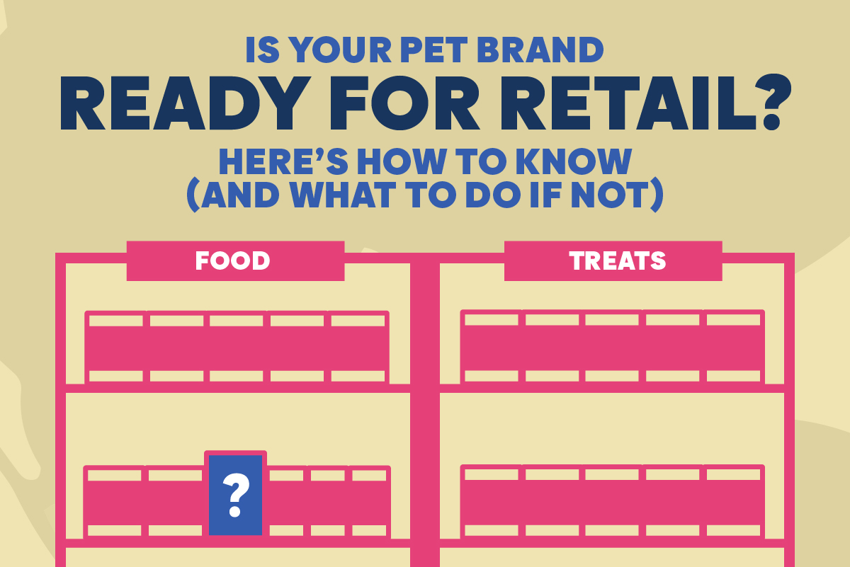 Pet brand retail readiness checklist illustration.