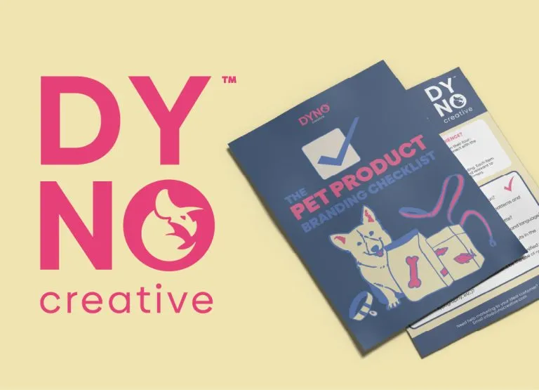 Dyno Creative Pet Product Branding Checklist guide cover