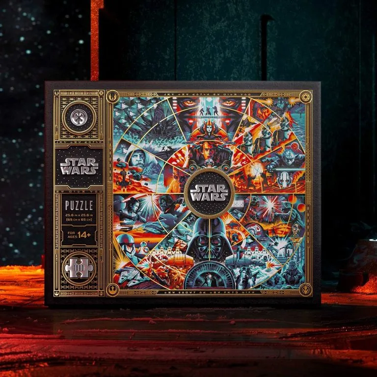 Star Wars 1000-piece jigsaw puzzle box with epic artwork